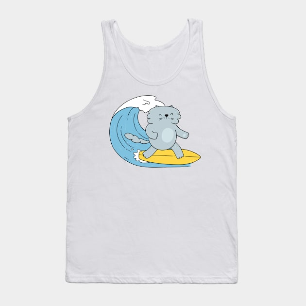 Surfing Cat Tank Top by rafs84